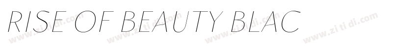 Rise of Beauty Blac字体转换